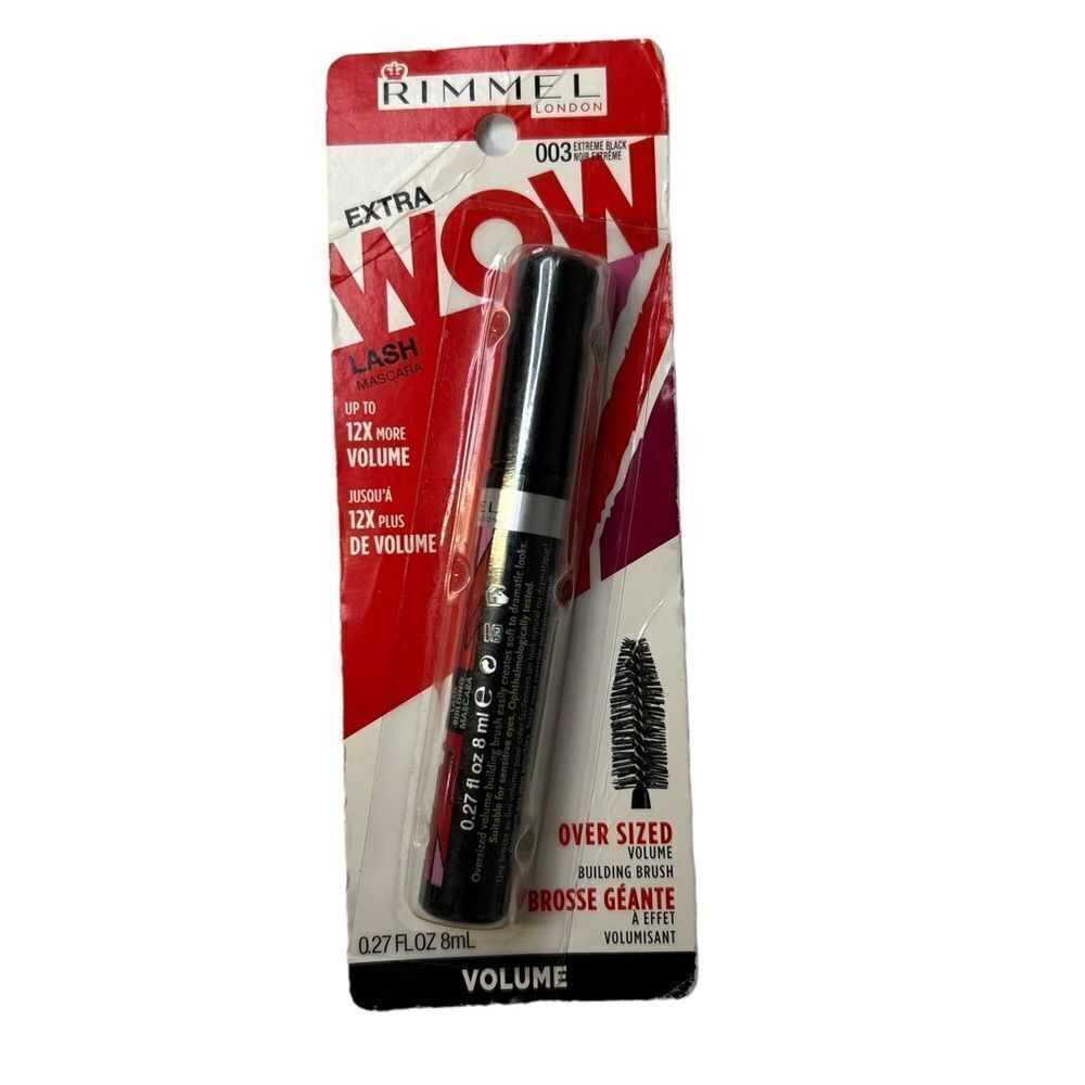 Rimmel London Extra WOW Lash Mascara 003 Extreme Black 0.27 fl oz New